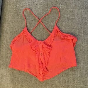 Coral Crop Top